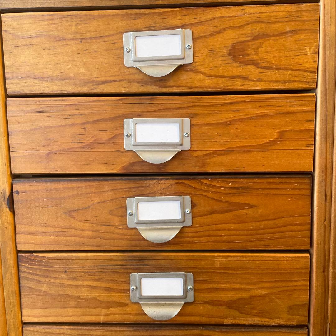 木製 12段チェスト ライトブラウン