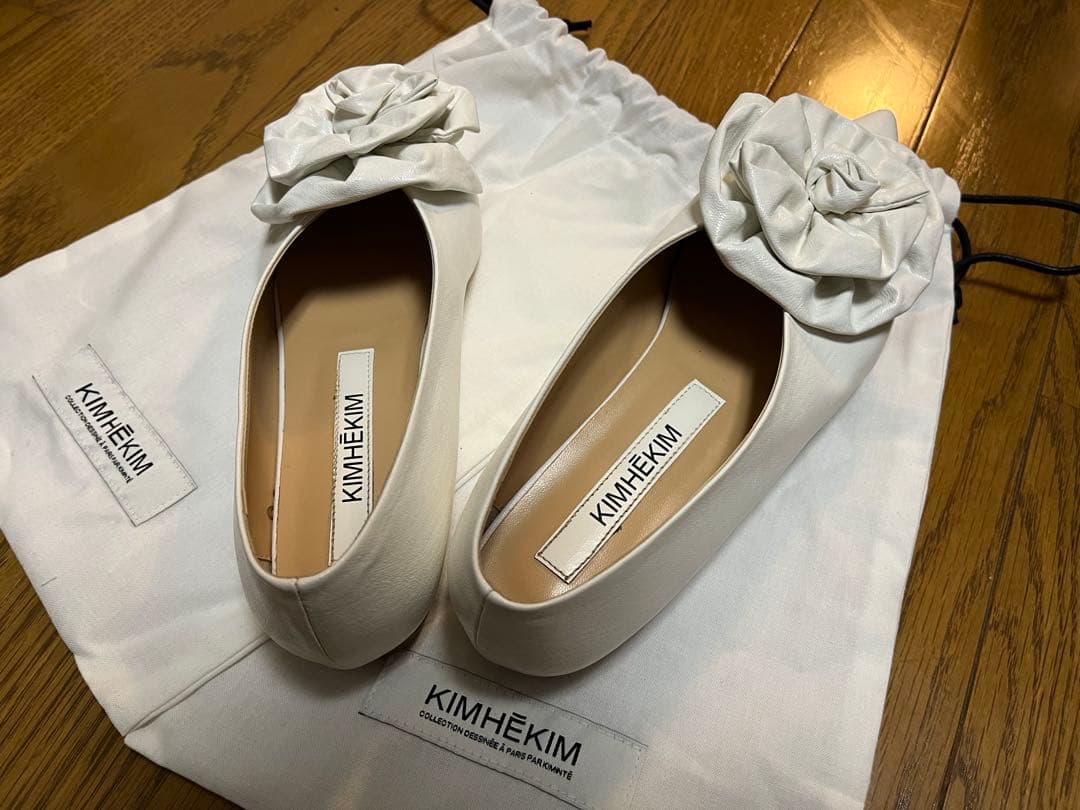 KIMHEKIM ホワイトフラットシューズ 38