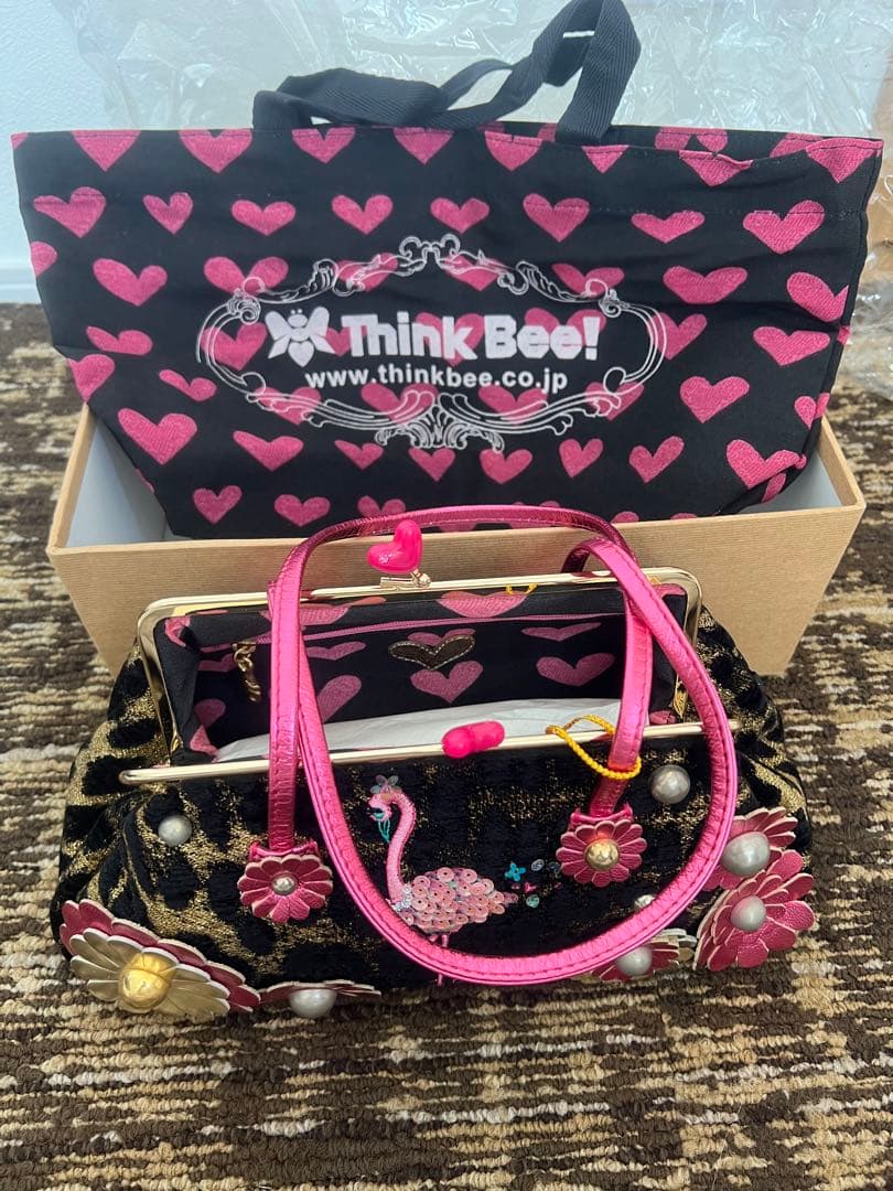 【新品】Think Bee! フラミンゴ装飾 パーティーバッグ