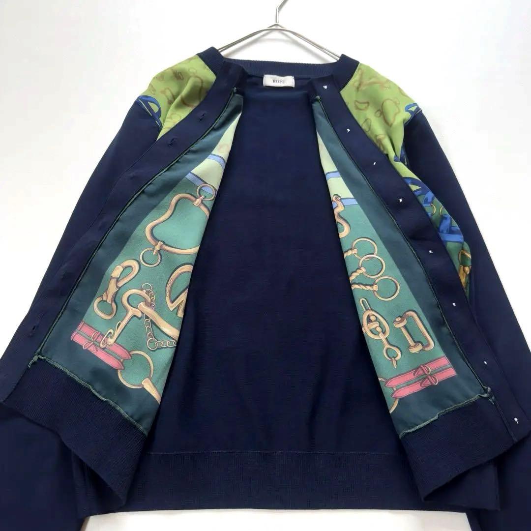 2023年　23AW商品　ロペ　ヴィンテージスカーフ柄　カーディガン 40