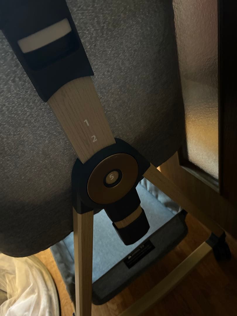 HZDMJベビーベッド添い寝折りたたみ ハイローベッドグレー　シーツ付き