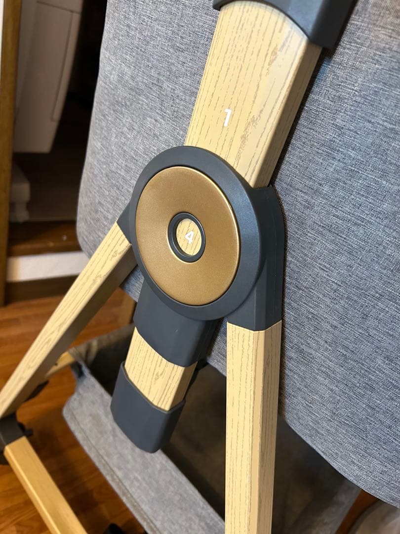 HZDMJベビーベッド添い寝折りたたみ ハイローベッドグレー　シーツ付き