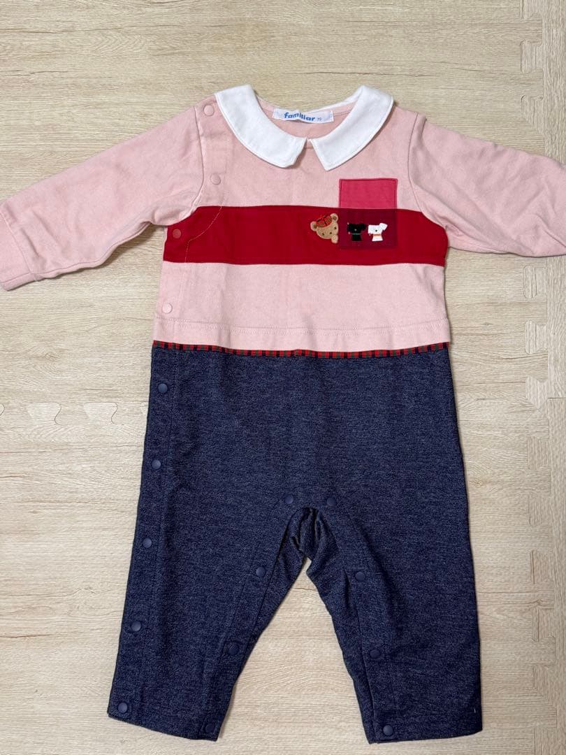 ファミリア　70cm 襟付きロンパース