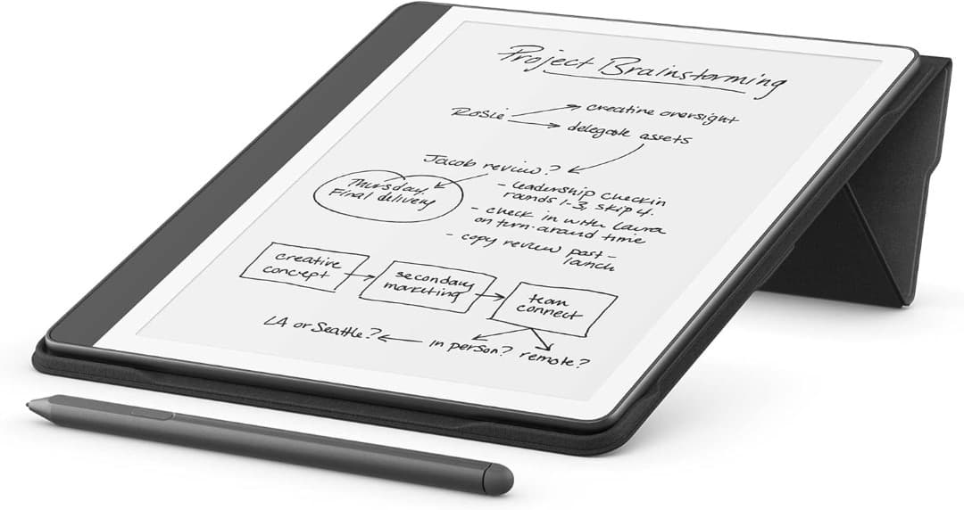 Kindle Scribe Notebook Design 純正レザーカバー付き