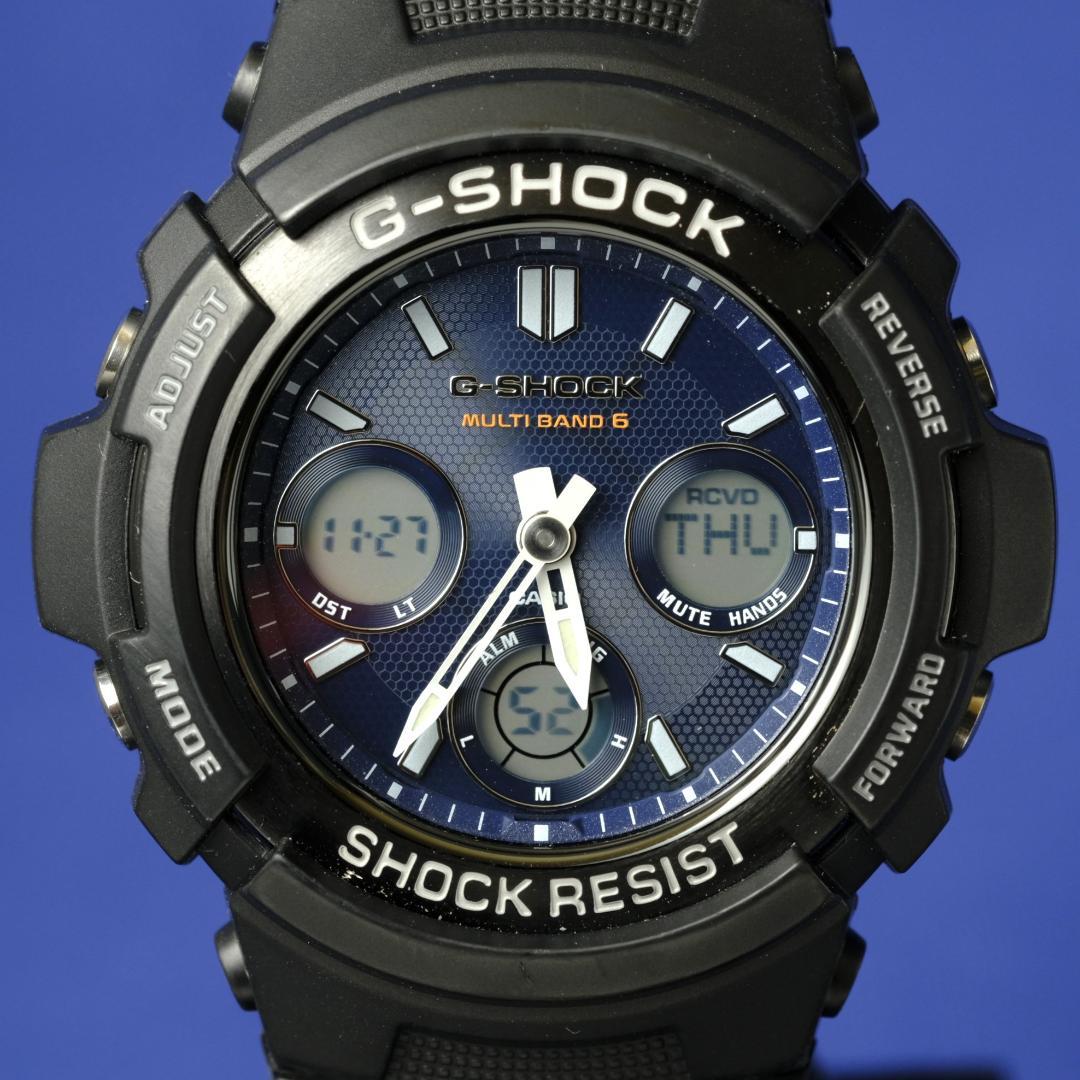 【良品】CASIO G-SHOCK AWG-M100SB 箱あり(129)