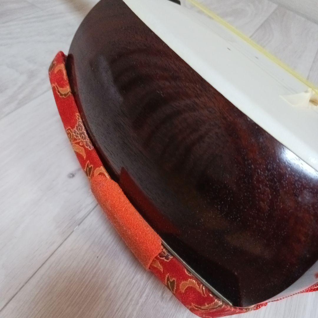 三味線 ケース付 紫檀 細棹 お稽古