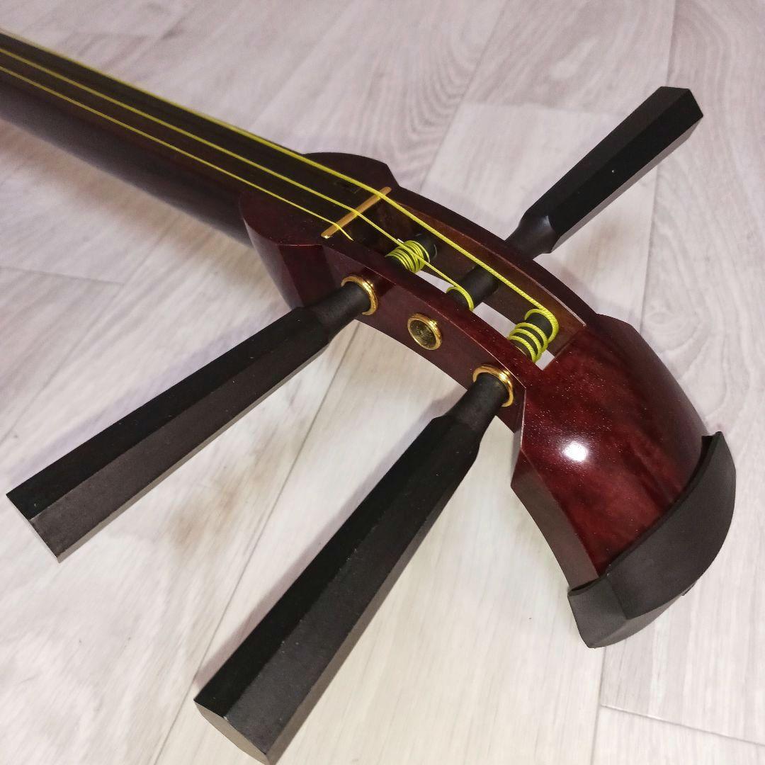 三味線 ケース付 紫檀 細棹 お稽古