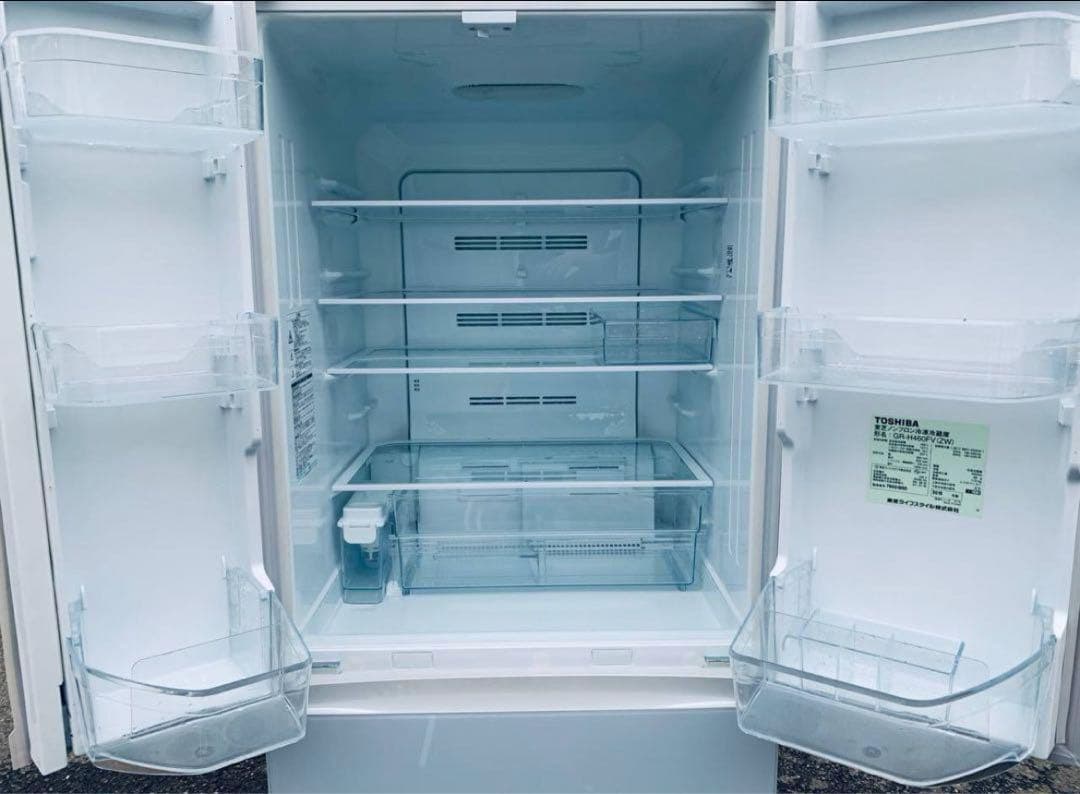 【極美品】東芝ノンフロン冷凍冷蔵庫 形名：GR-H460FV（ZC）458L