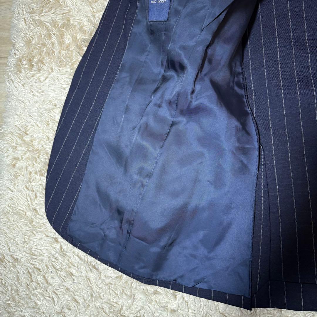 RINGJACKET リングヂャケット ストライプ スーツセットアップ ネイビー