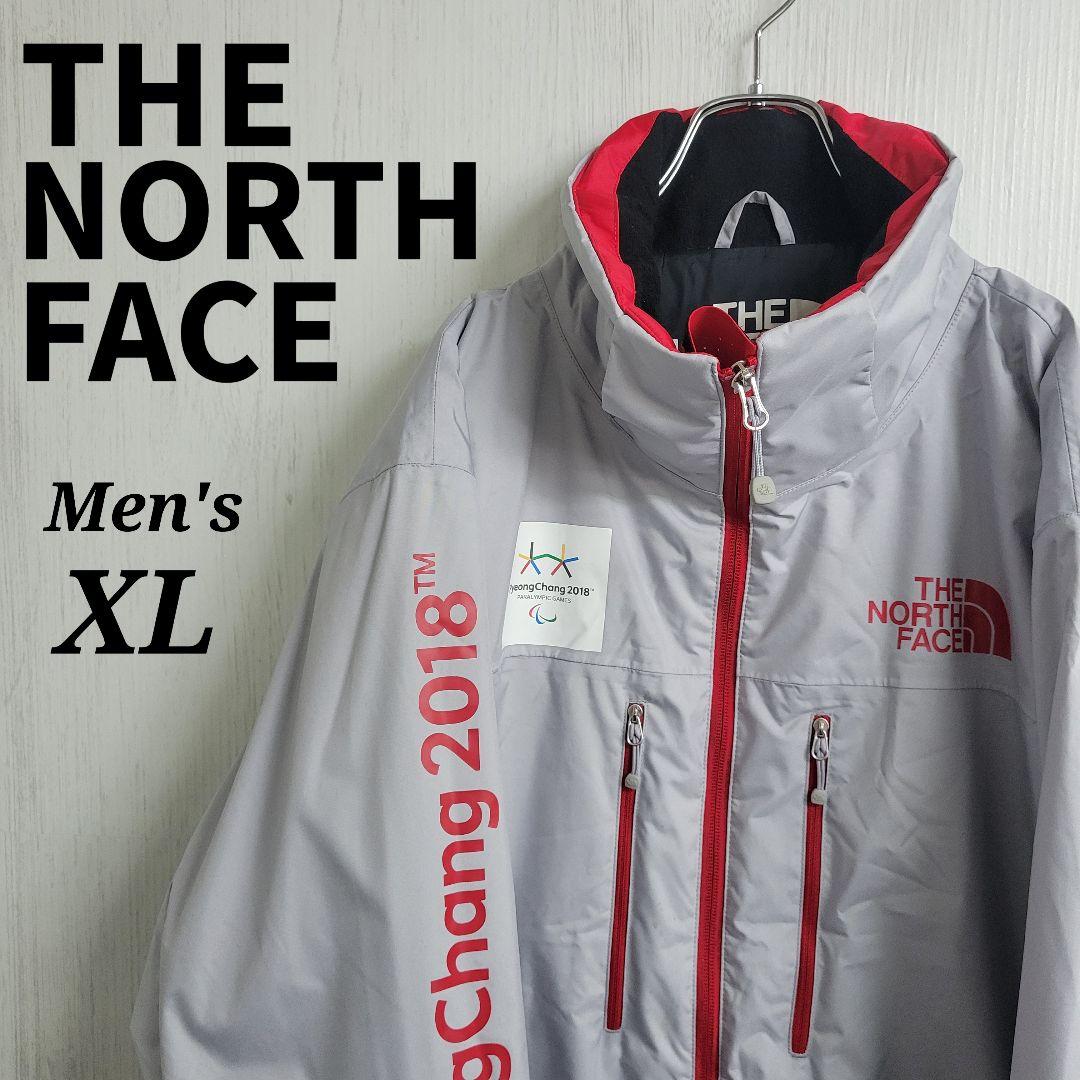 《希少》ザノースフェイス☆平昌オリンピックモデル　スキーウェア　XL　グレー　赤