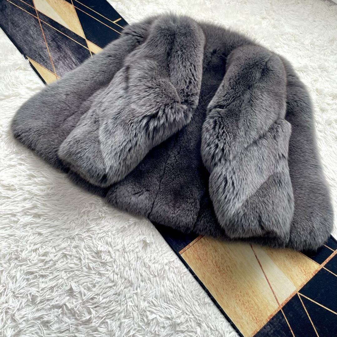 極肉厚◎/総78 染め/カラー フォックス ファーコート リアルファー 毛皮 L