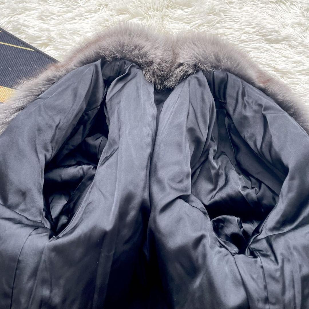 極肉厚◎/総78 染め/カラー フォックス ファーコート リアルファー 毛皮 L