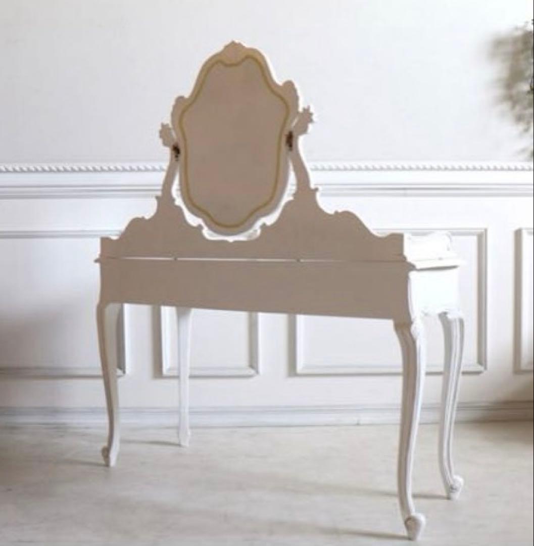 ドレッサー★マホガニー家具★シャビーホワイト★白家具★アンティーク調★輸入家具