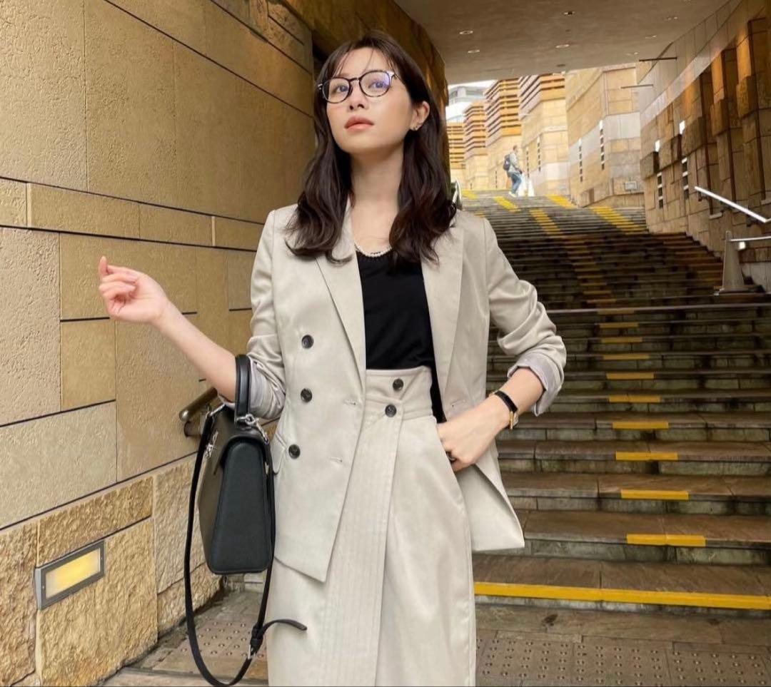 WALNUTMilaOwenツイードジャケット＋ローブブラン　セットアップ