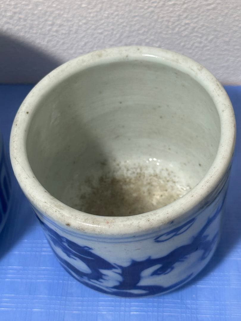 中国古玩 清時代 染付香炉