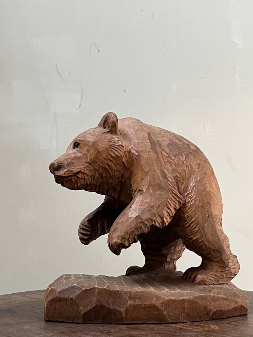 70'sアイヌ民藝　木彫り熊／ヴィンテージ木彫熊 郷土玩具 農民美術 北海道民芸