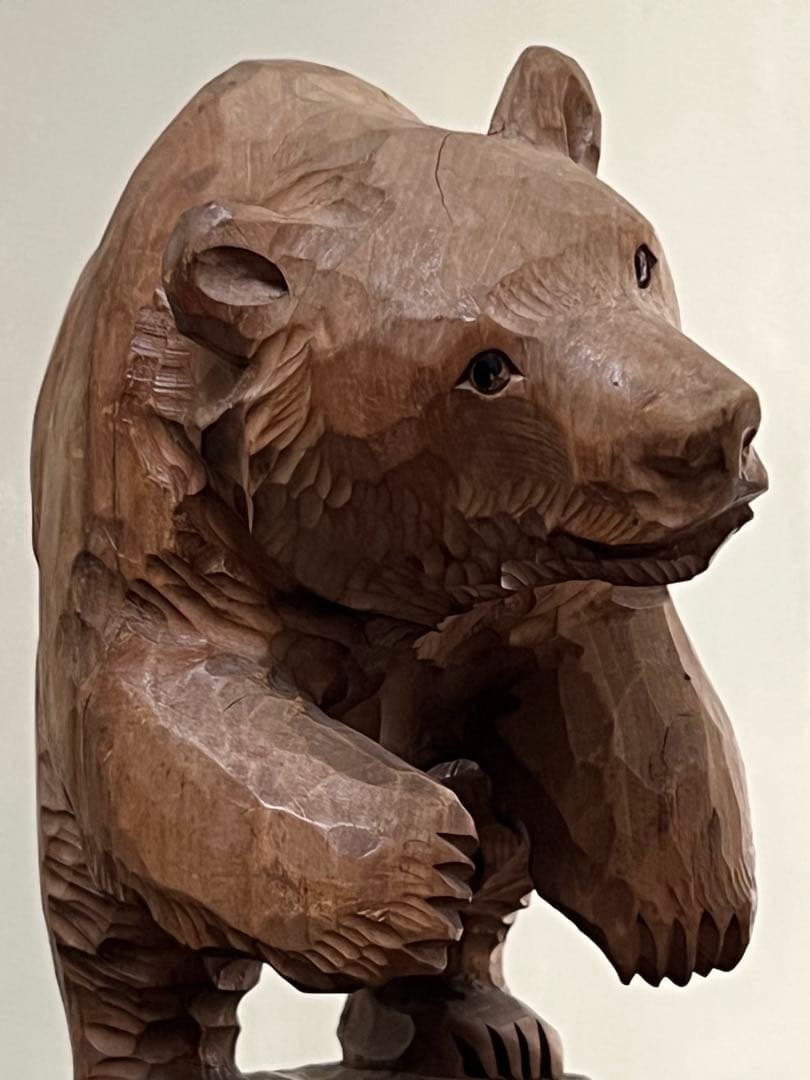 70'sアイヌ民藝　木彫り熊／ヴィンテージ木彫熊 郷土玩具 農民美術 北海道民芸