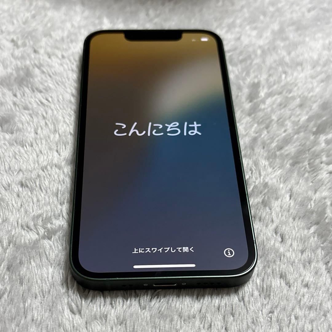 美品　iPhone13mini256GBグリーン　ケース付き