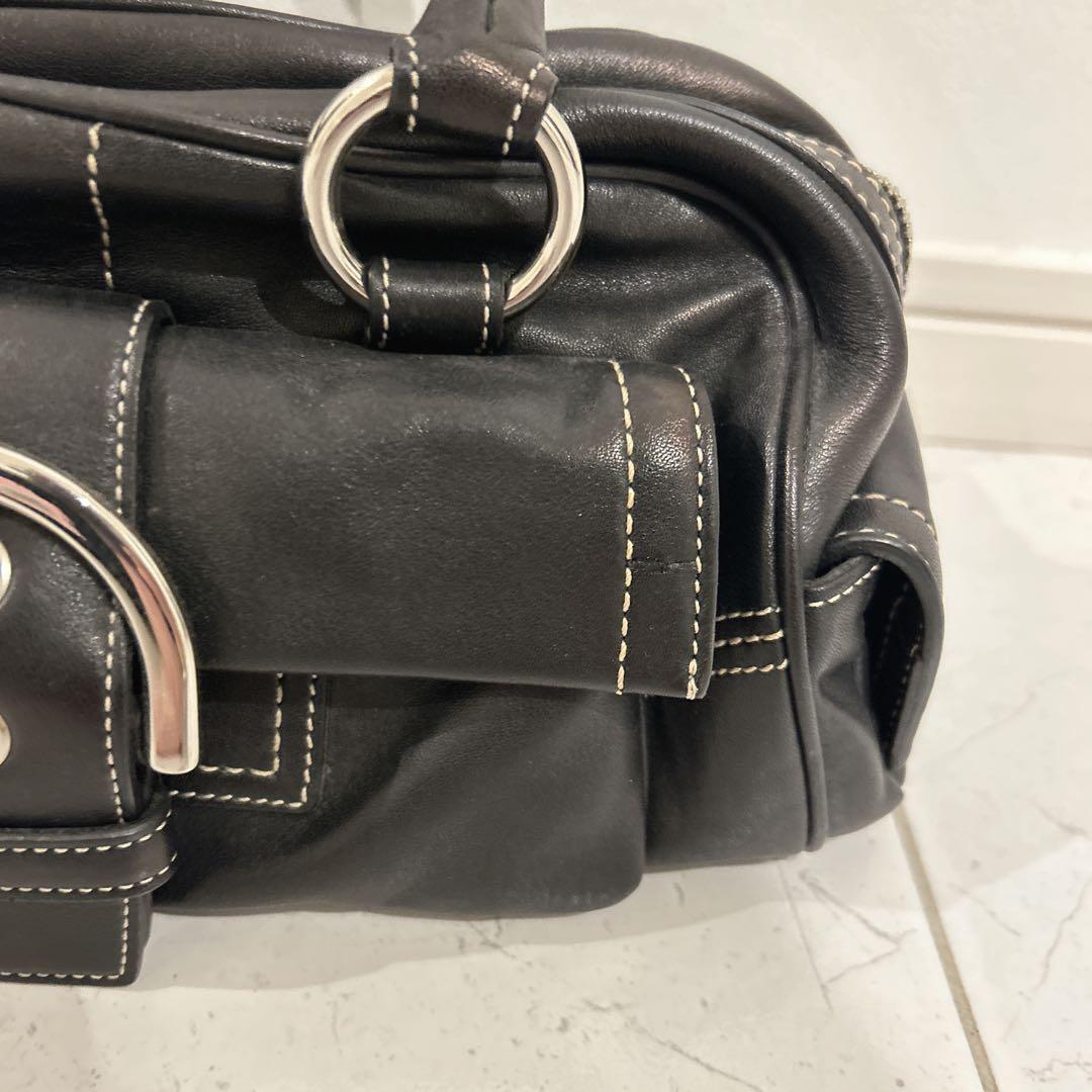 COACH コーチハンドバッグ　ソーホーレザーサッチェル　ブラック　黒　8A10