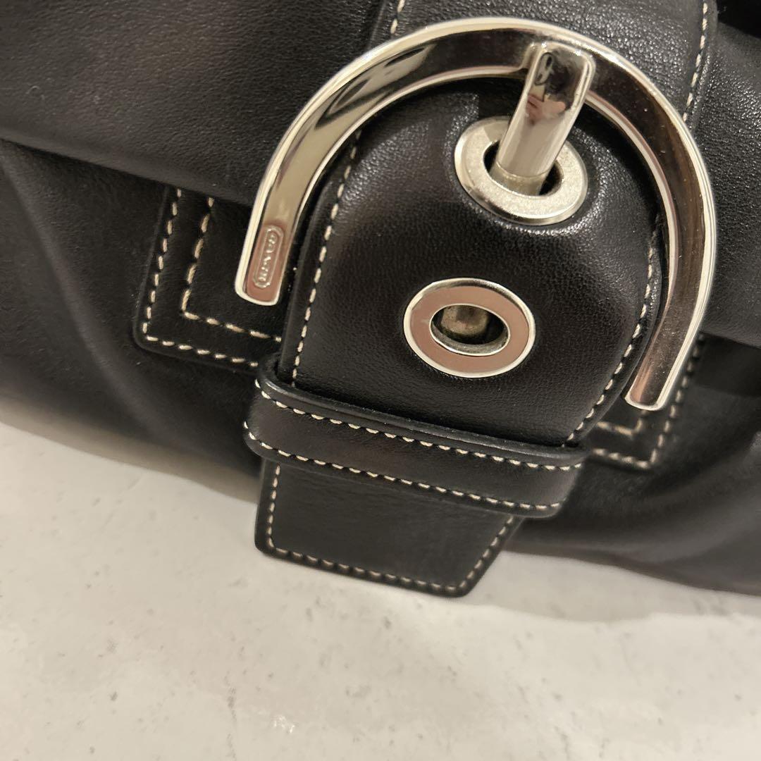 COACH コーチハンドバッグ　ソーホーレザーサッチェル　ブラック　黒　8A10