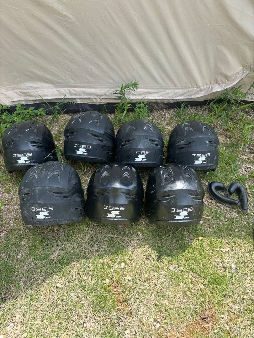 【やま】SSK 軟式野球、ソフトボール、バッター用ヘルメット 7個セット