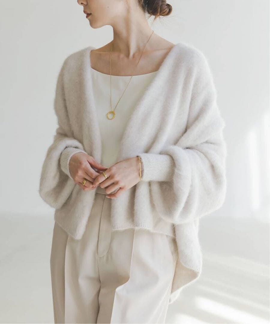 25AW新作☆NOBLEノーブルFOX/Caファーニットカーディガン