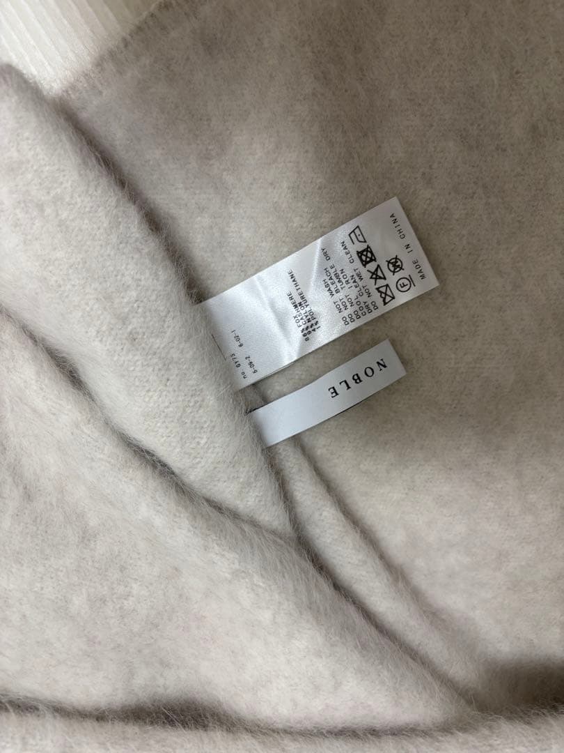 25AW新作☆NOBLEノーブルFOX/Caファーニットカーディガン