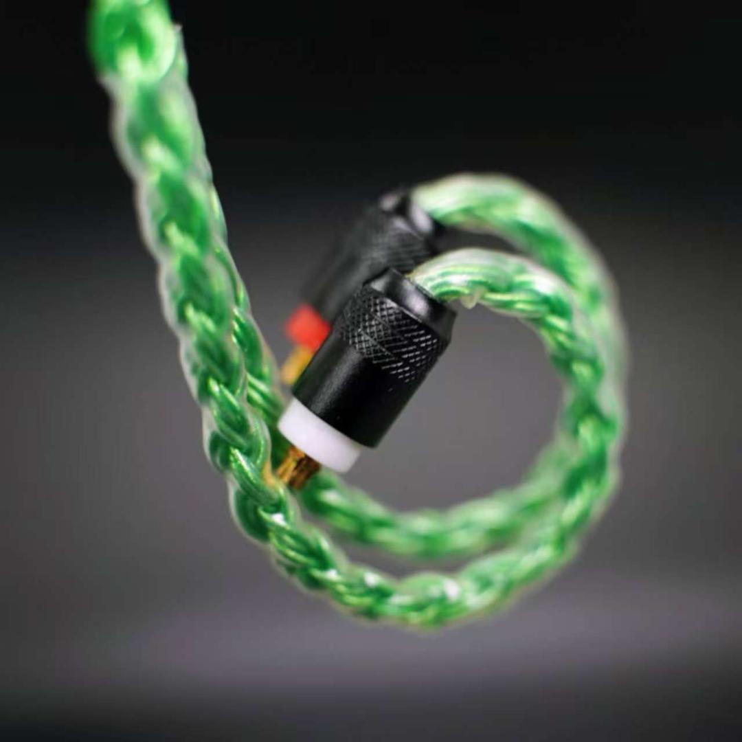 Z1R/M9/M7専用 24コア 7N銀メッキ 希少グリーン 4.4mm L字