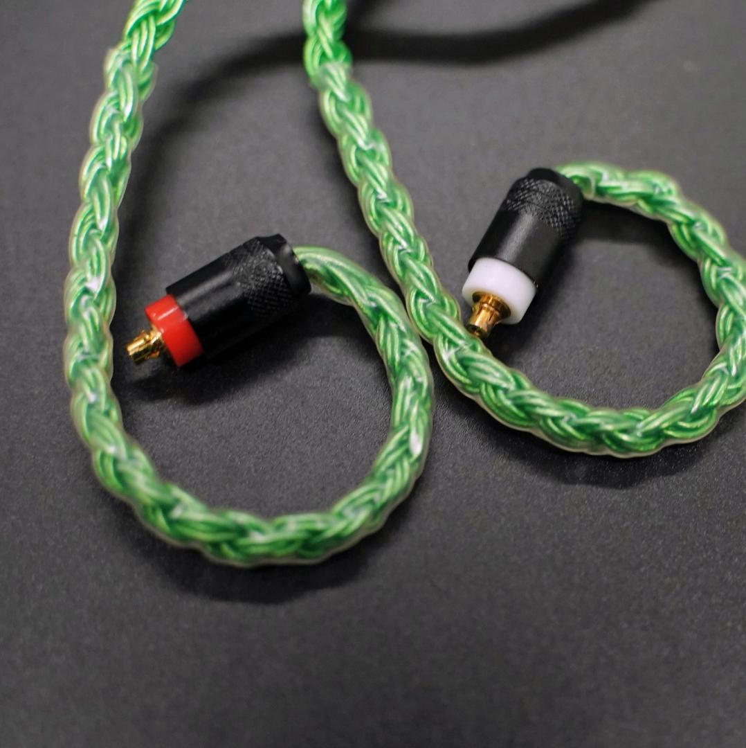 Z1R/M9/M7専用 24コア 7N銀メッキ 希少グリーン 4.4mm L字