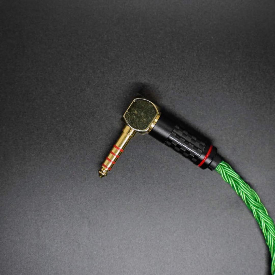 Z1R/M9/M7専用 24コア 7N銀メッキ 希少グリーン 4.4mm L字