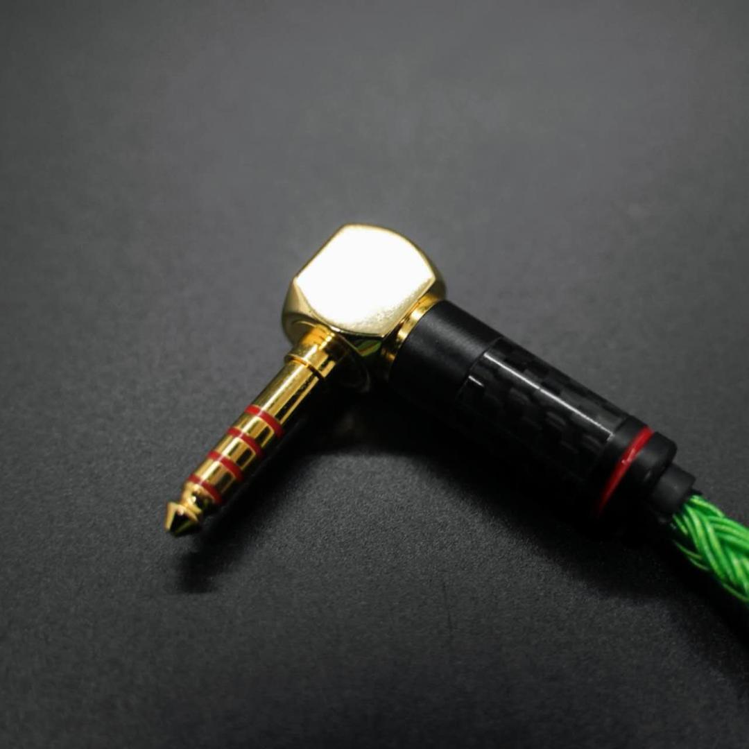 Z1R/M9/M7専用 24コア 7N銀メッキ 希少グリーン 4.4mm L字