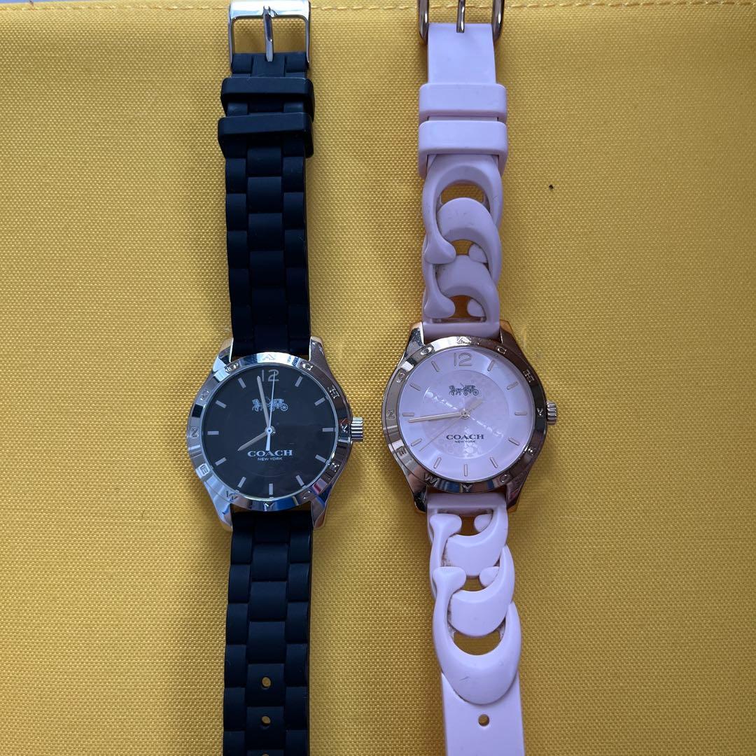 (電池切れ)COACH カジュアル時計 2点セット箱付き