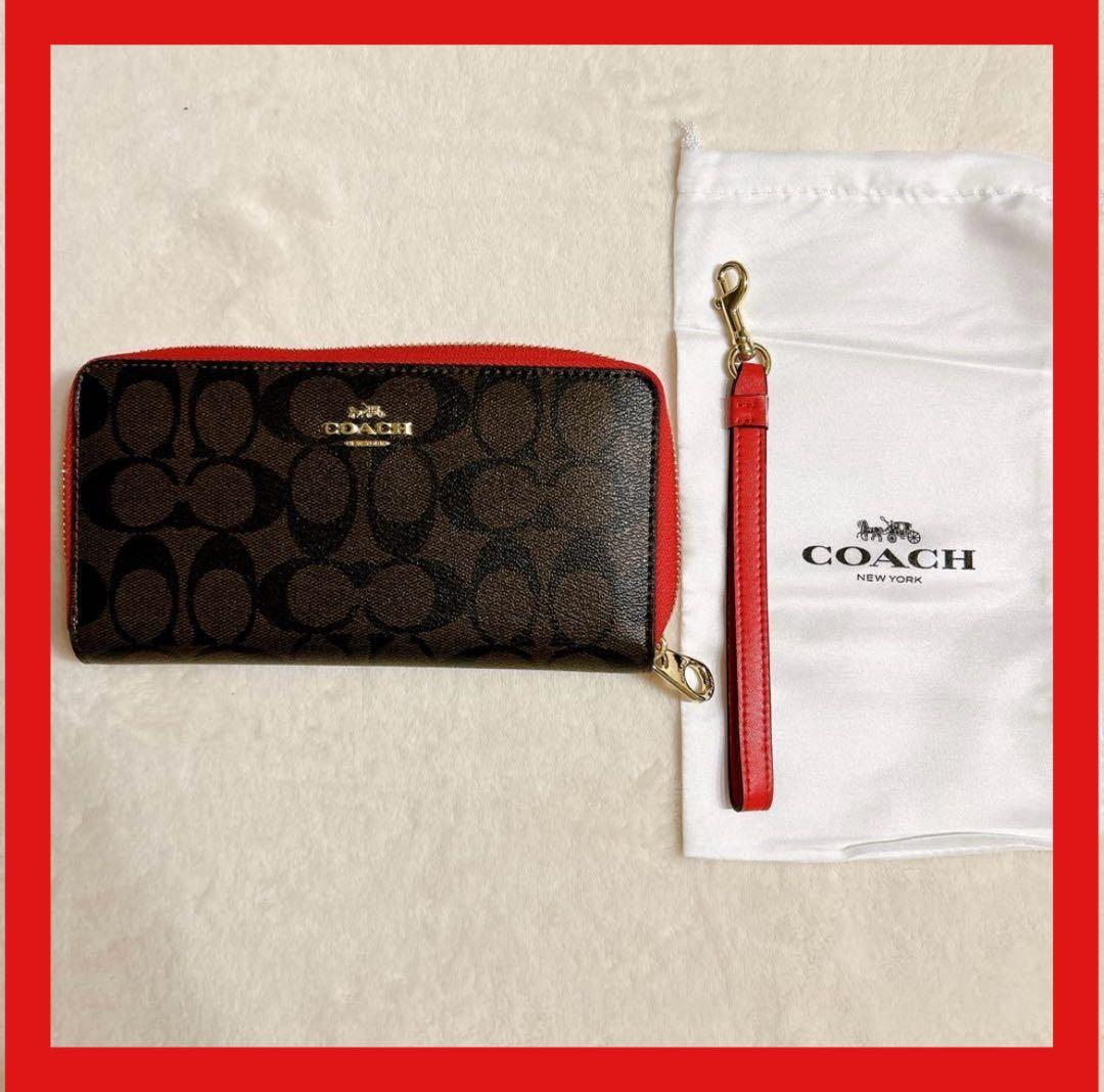 COACH コーチ 長財布 ラウンドファスナー お洒落