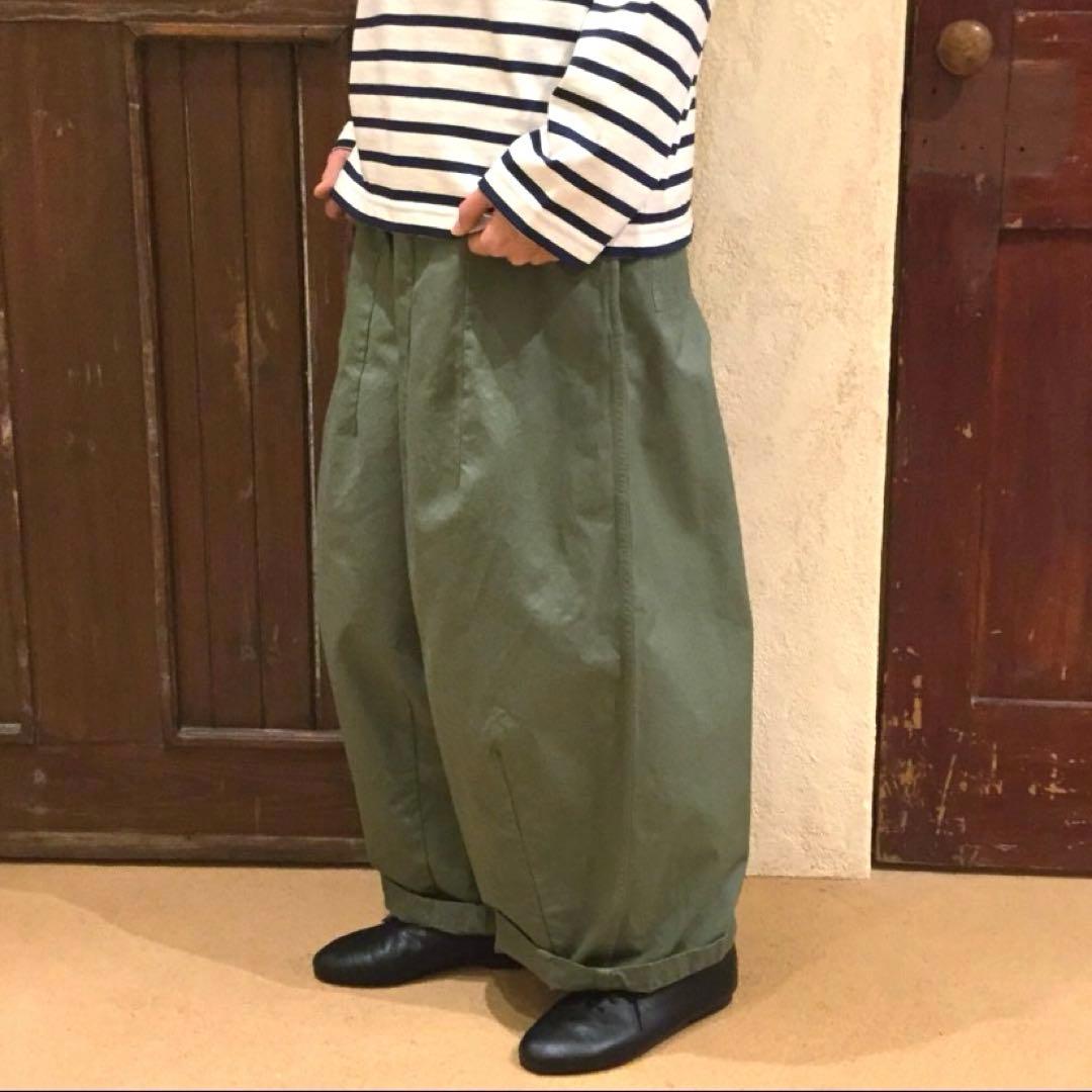 【未使用】nest robe コットンカーゴパンツ ファティーグ ワイド パンツ