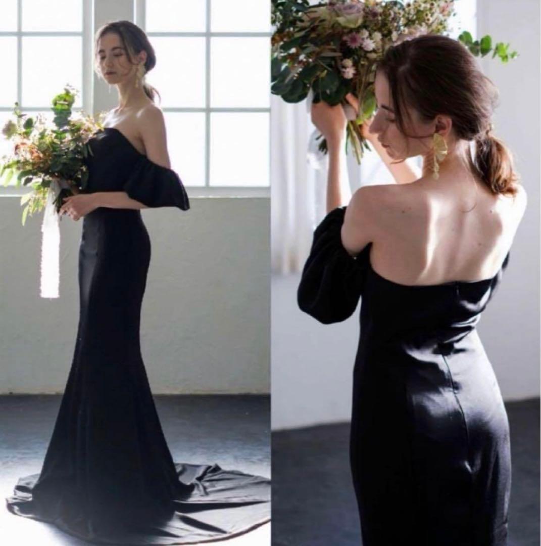 ‼️本日限定価格‼️ドレスプロダクションW225BK オフショルマーメイドドレス