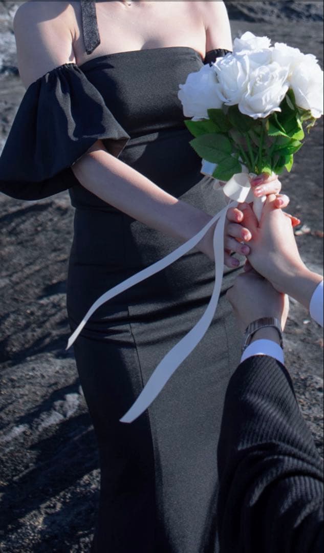 ‼️本日限定価格‼️ドレスプロダクションW225BK オフショルマーメイドドレス