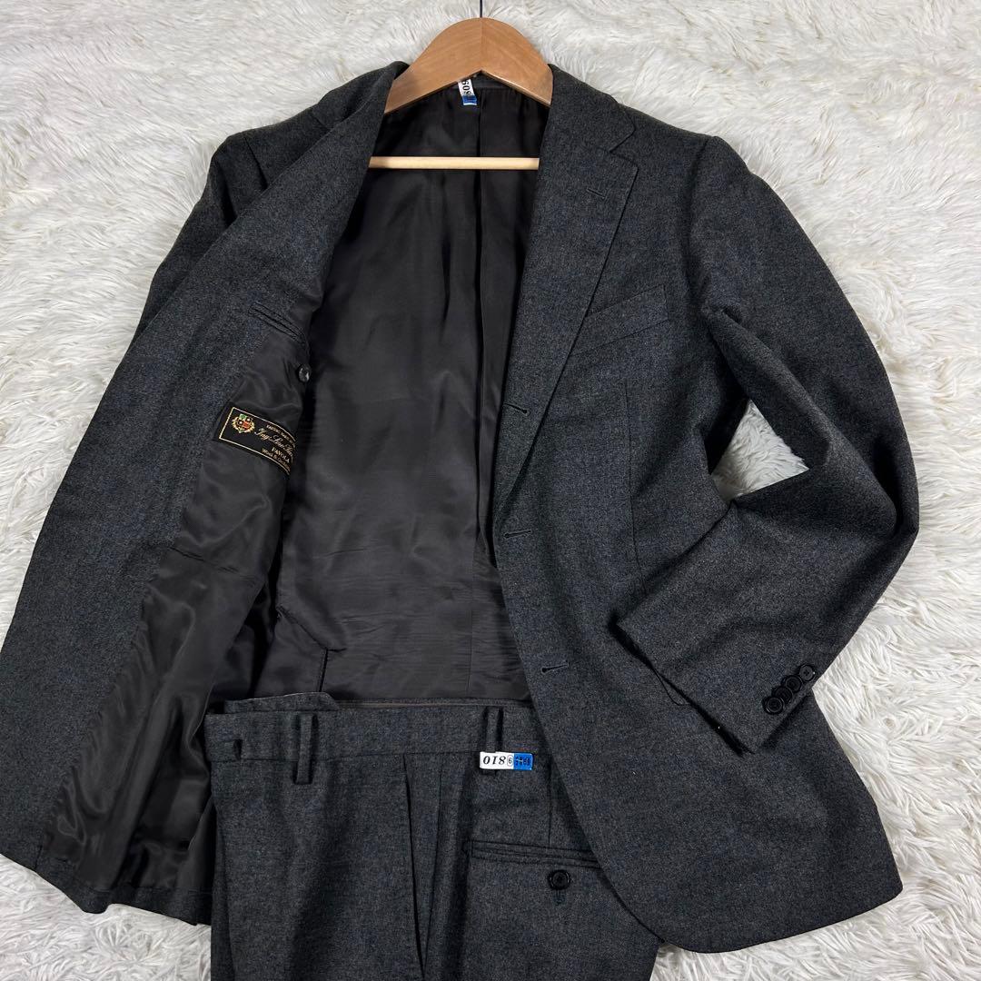 極美品 シップス ロロピアーナ カシミヤ混 スーツ セットアップ グレー 44