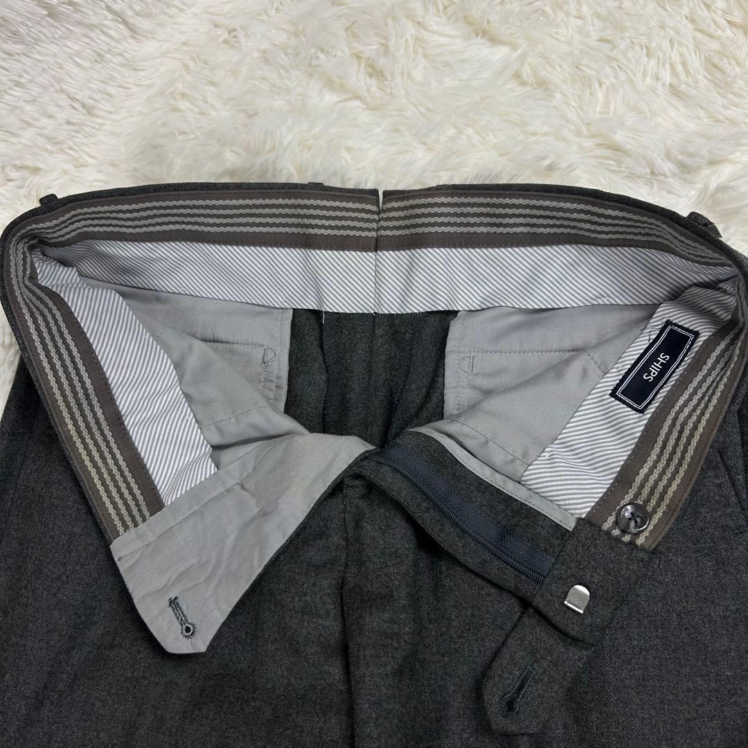 極美品 シップス ロロピアーナ カシミヤ混 スーツ セットアップ グレー 44