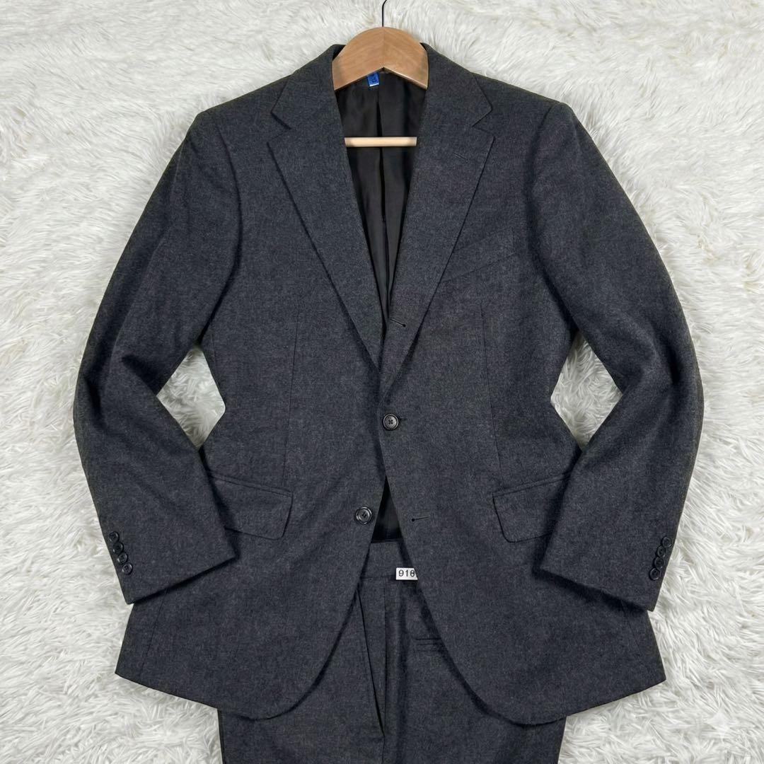 極美品 シップス ロロピアーナ カシミヤ混 スーツ セットアップ グレー 44