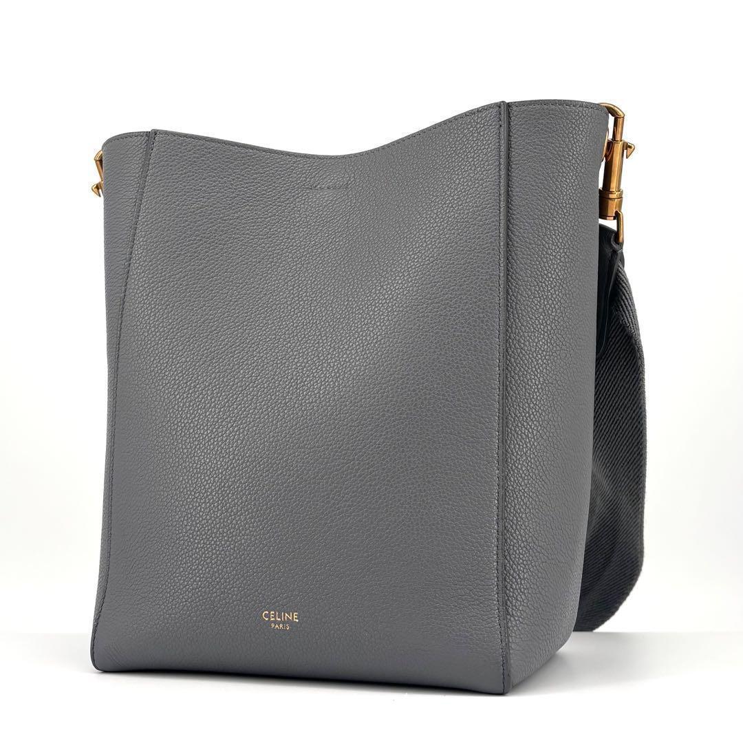 セリーヌ サングルバケット スモール ショルダーバッグ レザー 新ロゴ