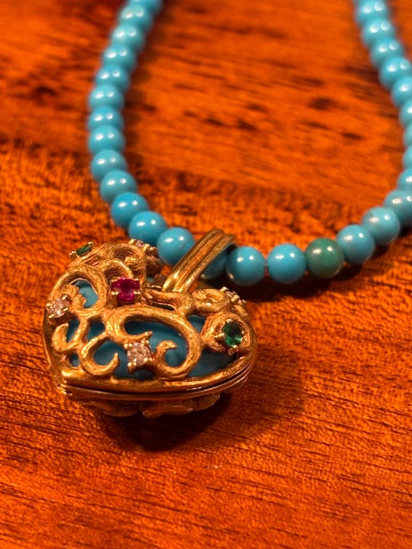 K18ターコイズハートネックレス