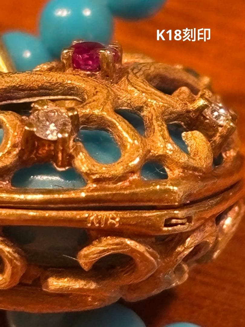 K18ターコイズハートネックレス