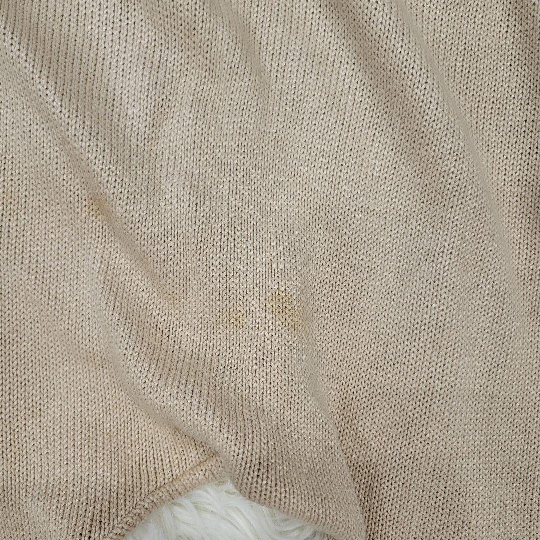 バルマン　ベージュ×ブラック　サルエル　ライン　ニット　パンツ　スウェット