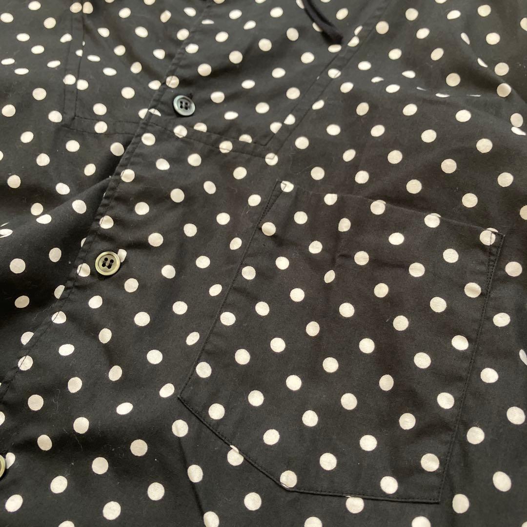 BLACK COMME des GARÇONS ドット　シャツ ブラウス　フード