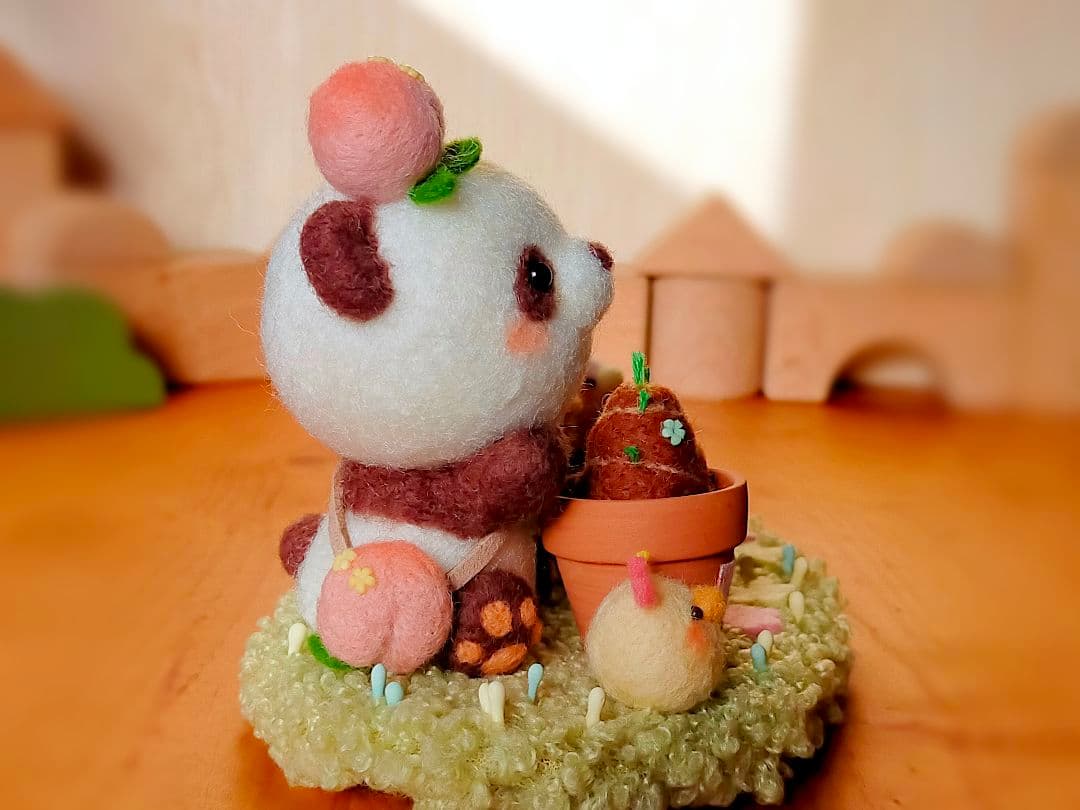 ✿羊毛フェルト✿パンダ✿羊毛フェルト✿