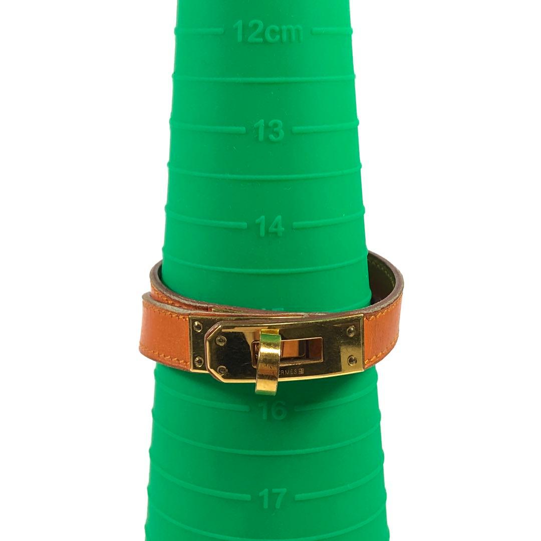 エルメス　ブレスレット　ケリー　ドゥブルトゥール　レザー×金属素材　バングル　箱