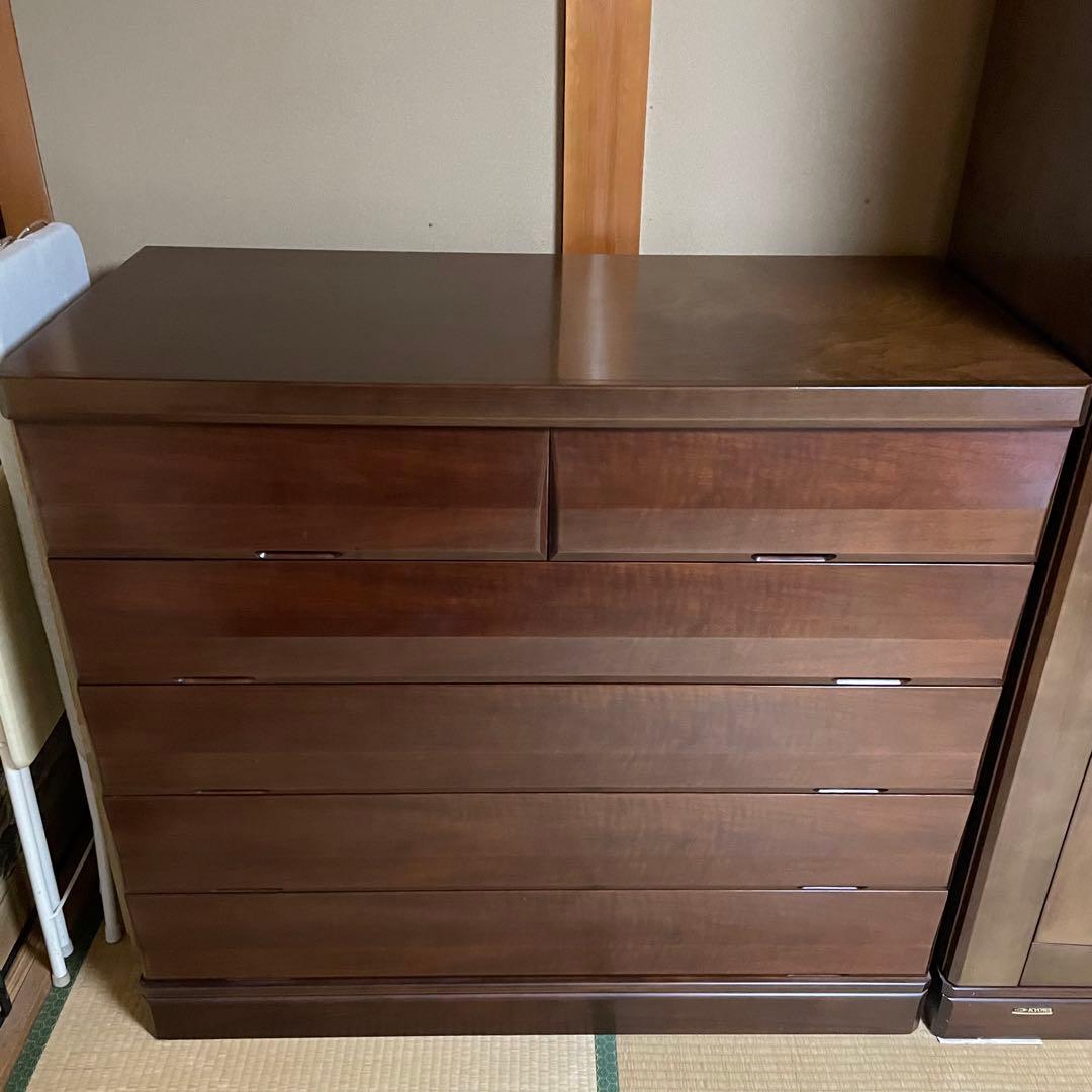 底値到達！　整理ダンス　美品　ブラウン木製チェスト
