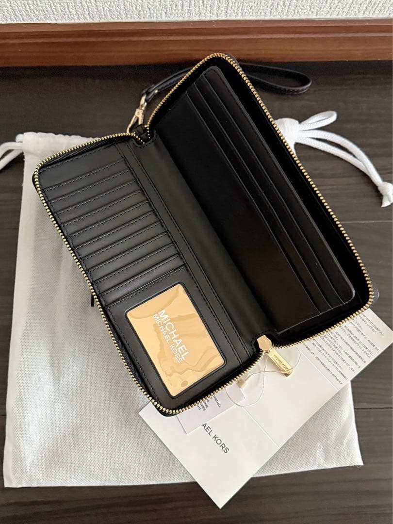 【新品】マイケルコース/長財布/豹柄/レオパード/ハラコ素材