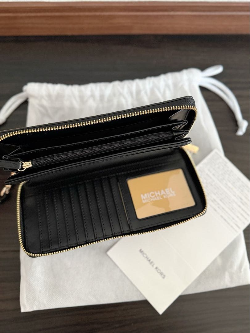 【新品】マイケルコース/長財布/豹柄/レオパード/ハラコ素材