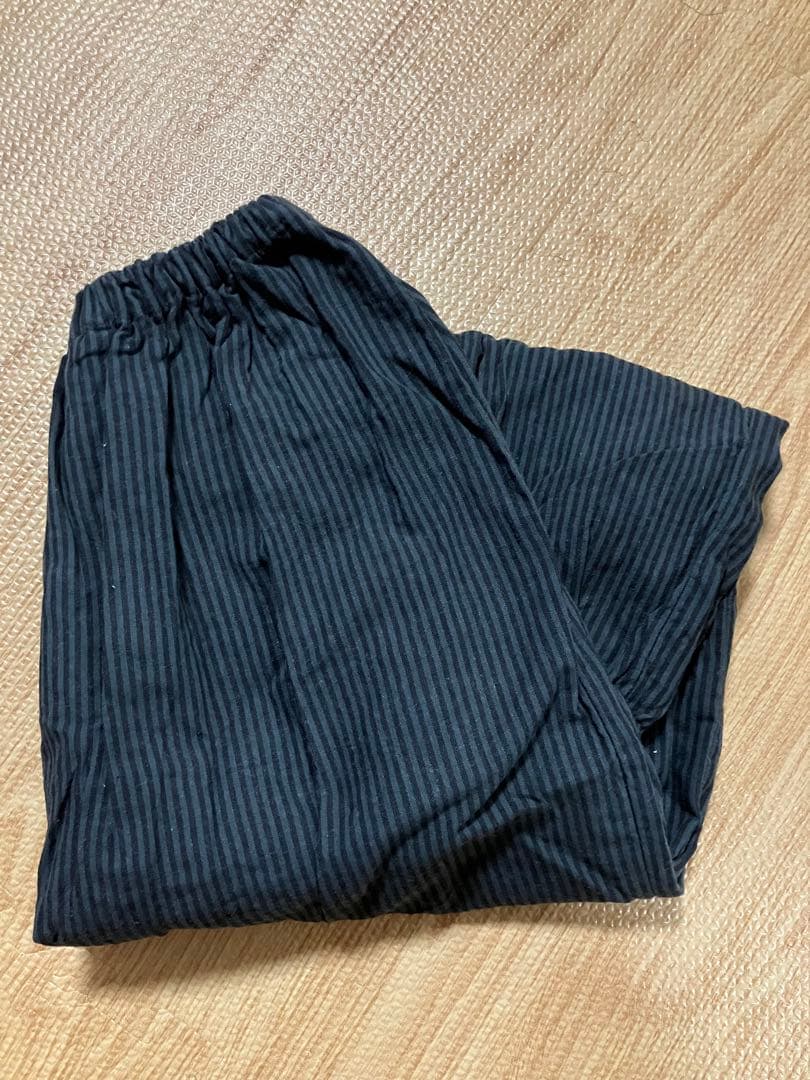中川政七商店　綿麻縞のもんぺパンツ　L